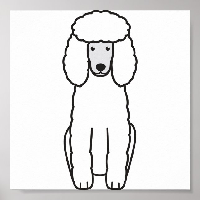 Poodle Dog Cartoon Poster (Vorne)