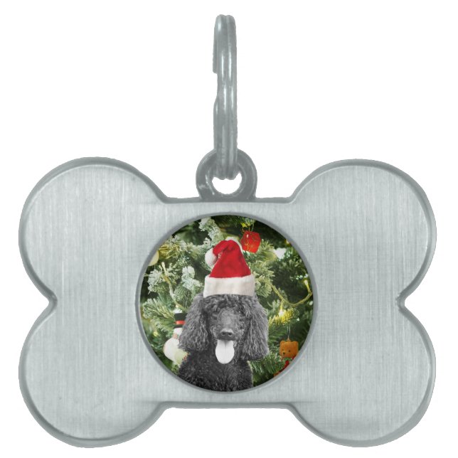 Poodle Dog Christmas Tree Snowman Red Weihnachtsma Tiermarke (Vorderseite)