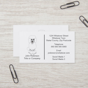 Poodle Dog Design Dog Groomor Visitenkarte