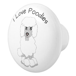 Poodle Dog Design Keramikknauf
