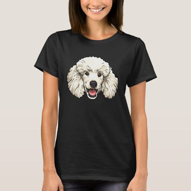 Poodle Dog Face Puppy Pet Animal Poodle  Poodle Mo T-Shirt (Vorderseite)