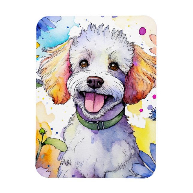 Poodle Dog Foto Magnet (Vertikal)