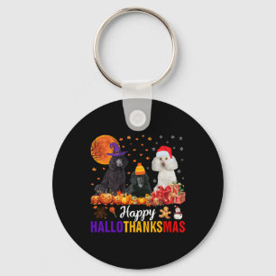 Poodle Dog Hallothanksmas Halloween Thanksgi Schlüsselanhänger