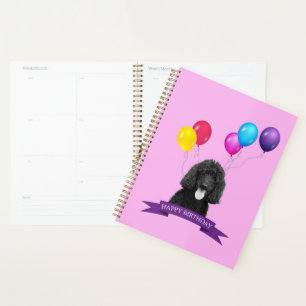 Poodle Dog Happy Birthday Geschenktasche Planer