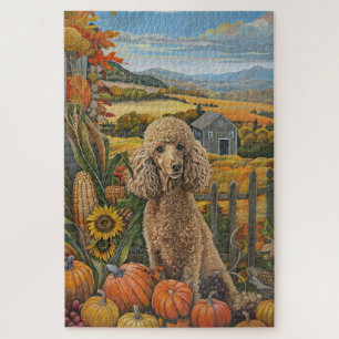 Poodle Dog Herbst Ernte Erntedank Puzzle