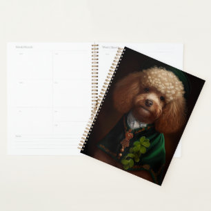 Poodle Dog in St. Patrick's Day Dress Planer