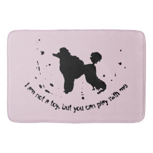 Poodle Dog Joke Abstrakt Ink Spritzer Funny Badematte