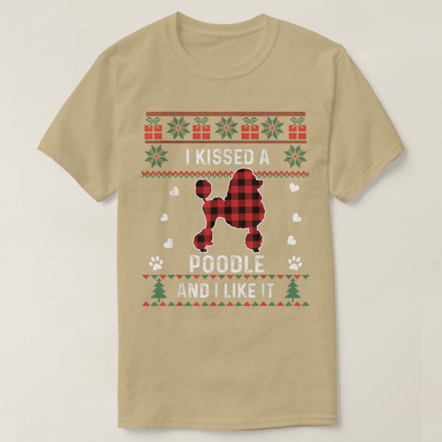 Poodle Dog Lover gibt Poodle Dog Pet Ugly Christm T-Shirt (Design vorne)