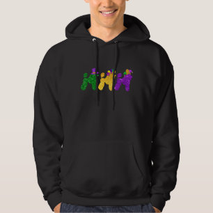 Poodle Dog Mardi Gras Party Festival Hoodie