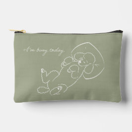 Poodle Dog Mom Pouch Funny I'm Busy Today Custom Zubehörtasche