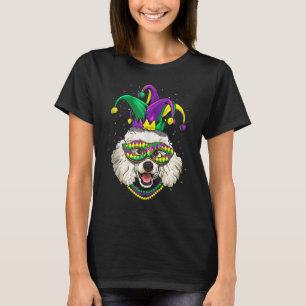 Poodle Dog Niedlich Mardi Gras Carnival Jester Kos T-Shirt
