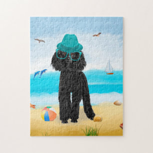 Poodle Dog on Beach Puzzle