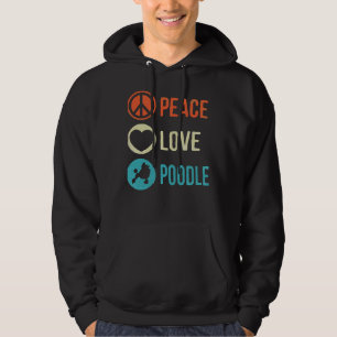 Poodle Dog Peace Liebe Poodle Hoodie