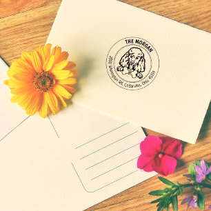 Poodle Dog Rücksendeadresse Gummistempel