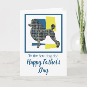 Poodle Dog Silhouette TriColor Vatertag Karte