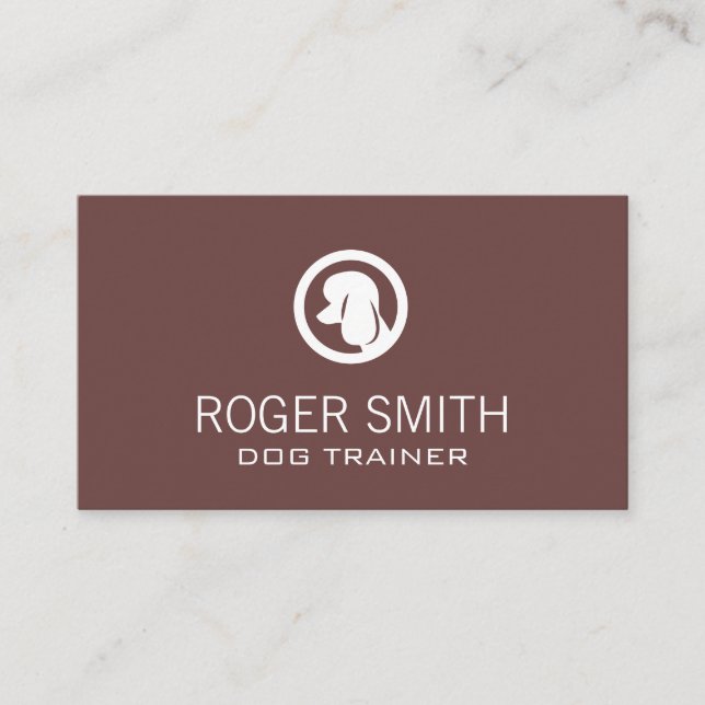 Poodle | Dog Trainer | Tierdienste Visitenkarte (Vorderseite)