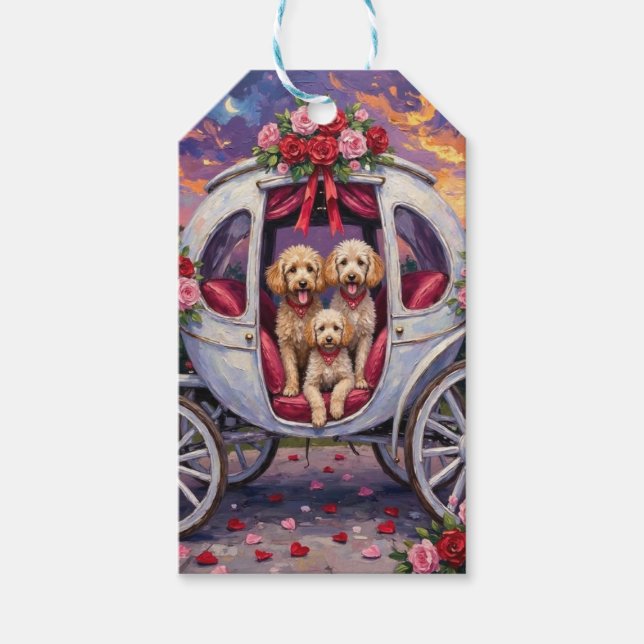 Poodle Dog Valentine's Day  Geschenkanhänger (Vorderseite)