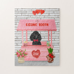 Poodle Dog Valentine's Day Kissing Booth Puzzle