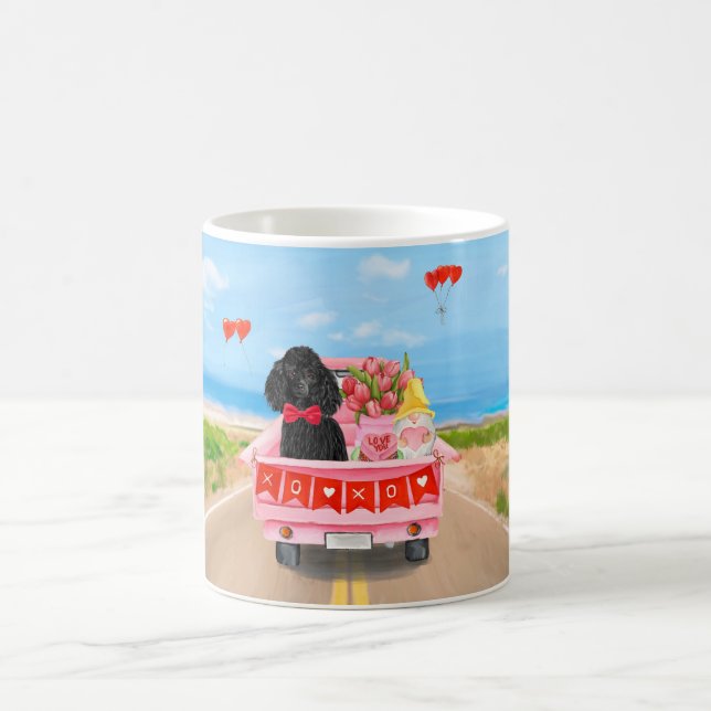 Poodle Dog Valentine's Day Lkw Herz Kaffeetasse (Mittel)