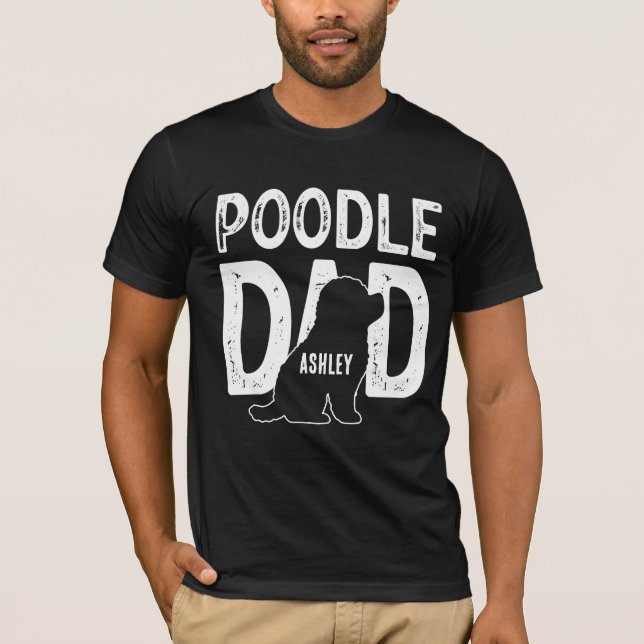 Poodle Dog Vater Welpe Vater T-Shirt (Vorderseite)
