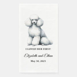 Poodle Dog Wedding Serviette