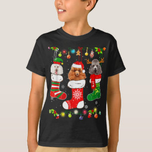 Poodle Dog Weihnachten Lights Welpe Poodle Dog Lov T-Shirt