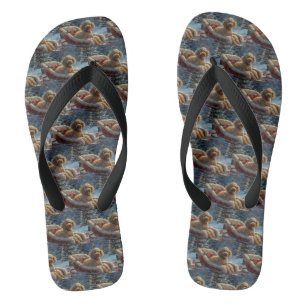 Poodle Dog Weihnachtsfest Flip Flops