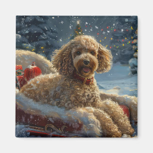 Poodle Dog Weihnachtsfest Magnet