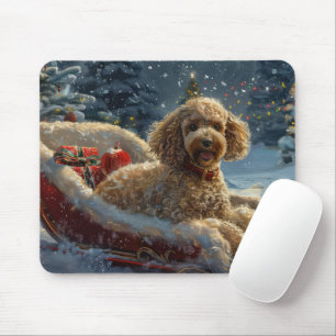 Poodle Dog Weihnachtsfest Mousepad