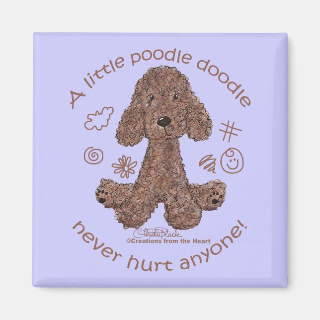 Poodle Doodle Magnet (Vorne)