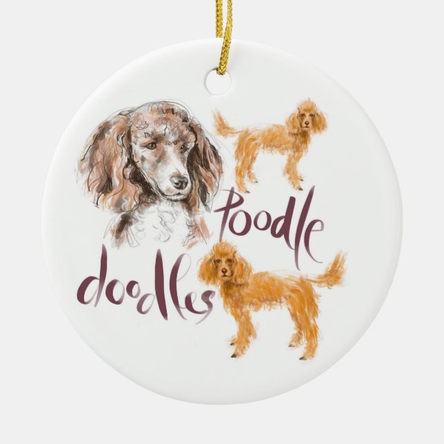 Poodle doodles Ornament (Vorne)