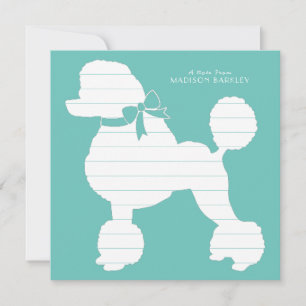 Poodle Doppy Puppy Dankeskarte