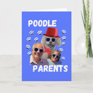 Poodle Eltern Grußkarte Karte