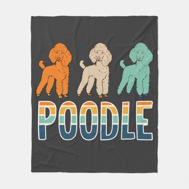 Poodle Fleecedecke (Vorderseite)