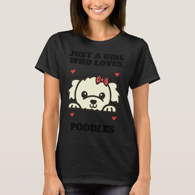 Poodle für Mädchen T-Shirt (Vorderseite)