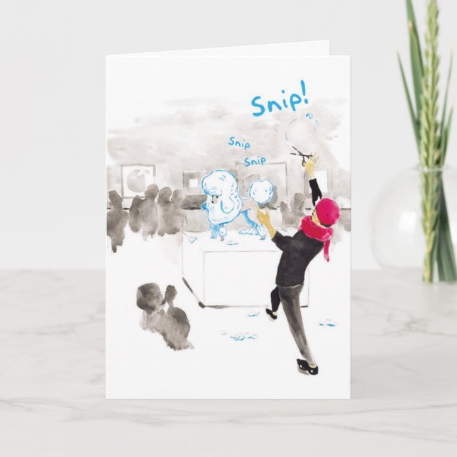 Poodle Gallery Haircut - Sonne zum Geburtstag Karte (Vorderseite)