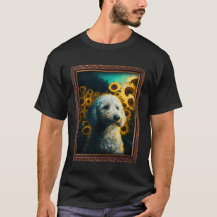 Poodle Gemälde Sonnenblumen Blume Mama Frauen Blum T-Shirt