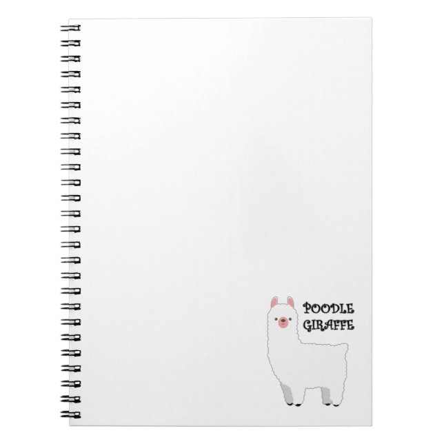 Poodle Giraffe-Notebook Notizblock (Vorderseite)