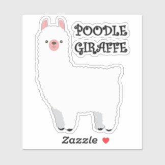 Poodle Giraffe Sticker