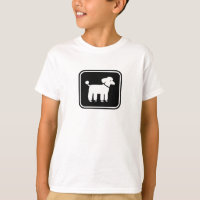 Poodle Graphic (weiß auf schwarz)