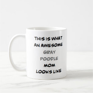 Poodle, grau, Mama, phantastisch Kaffeetasse