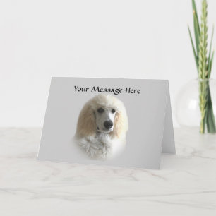 Poodle Grußkarte Karte