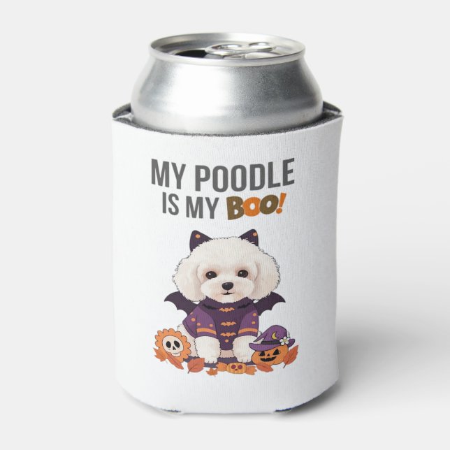 Poodle Halloween Kostüm Mein Poodle ist mein Boots Dosenkühler (Kanne Vorderseite)