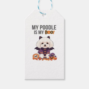 Poodle Halloween Kostüm Mein Poodle ist mein Boots Geschenkanhänger