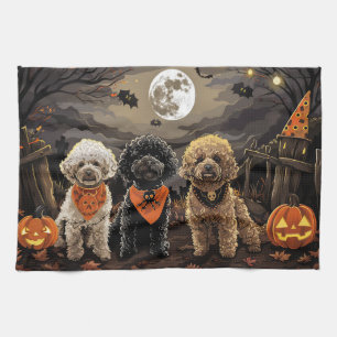 Poodle Halloween Spooky Geschirrtuch