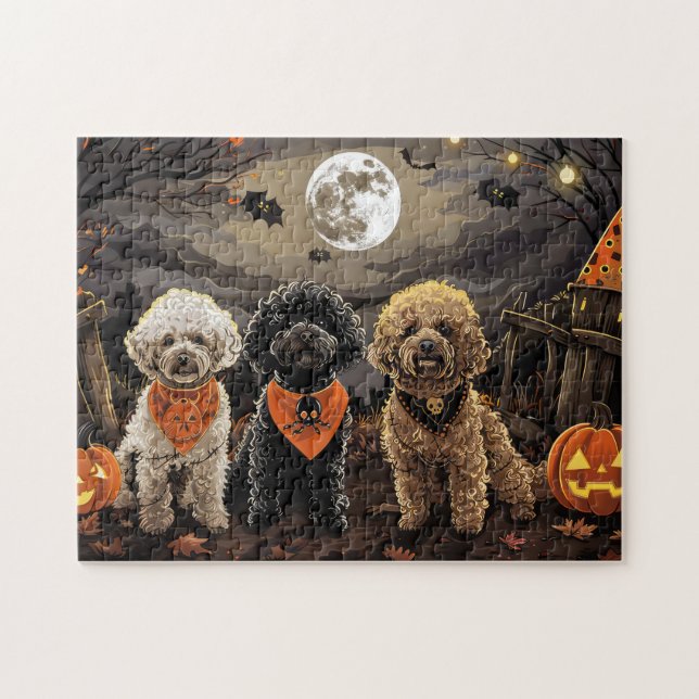 Poodle Halloween Spooky Puzzle (Horizontal)