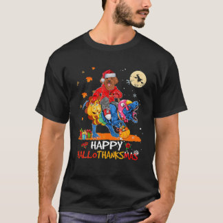 Poodle Happy Hallothanksmas Halloween-Erntedank T-Shirt