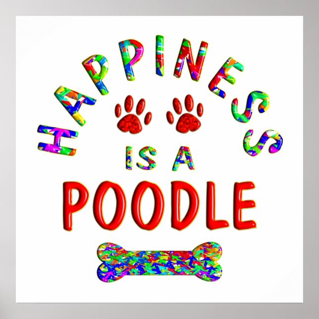 Poodle Happy Poster (Vorne)