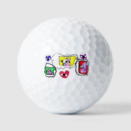 Poodle heart  golfball