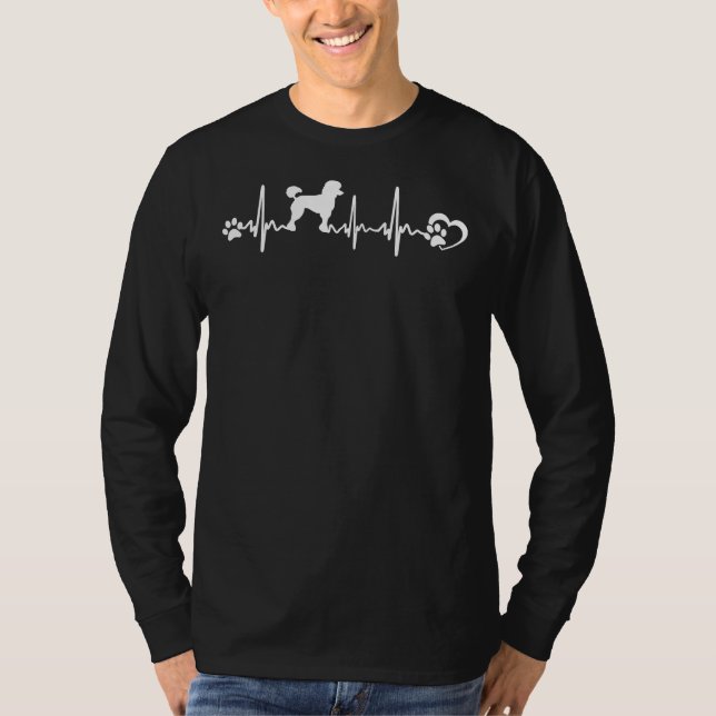 Poodle Heartbeat T-Shirt (Vorderseite)